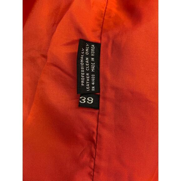 Vintage Toff's Red Leather Jacket SZ M/‎ 39 - Picture 11 of 13